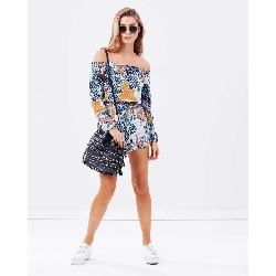 Jumpsuit ngắn bẹt vai, tay dài 2986