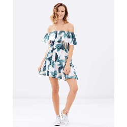 Đầm Bẹt Vai Thô Phối Bèo 2964