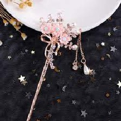 Trâm cài tóc hình bông hoa đính đá phong cách vintage nữ tính 55