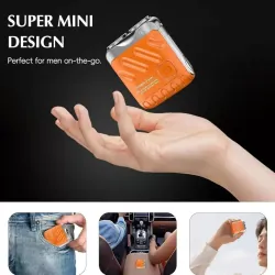 Máy cạo râu cao cấp SHAVER màu cam nhỏ gọn dùng pin sạc